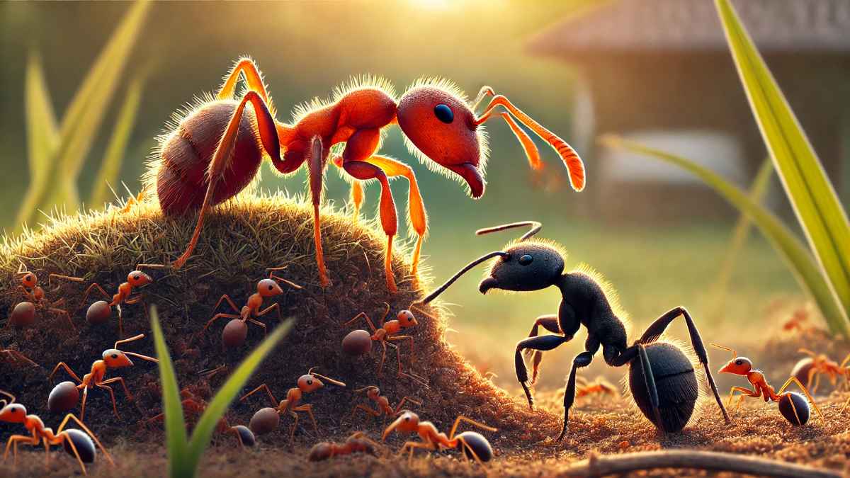 fire ant vs regular ant