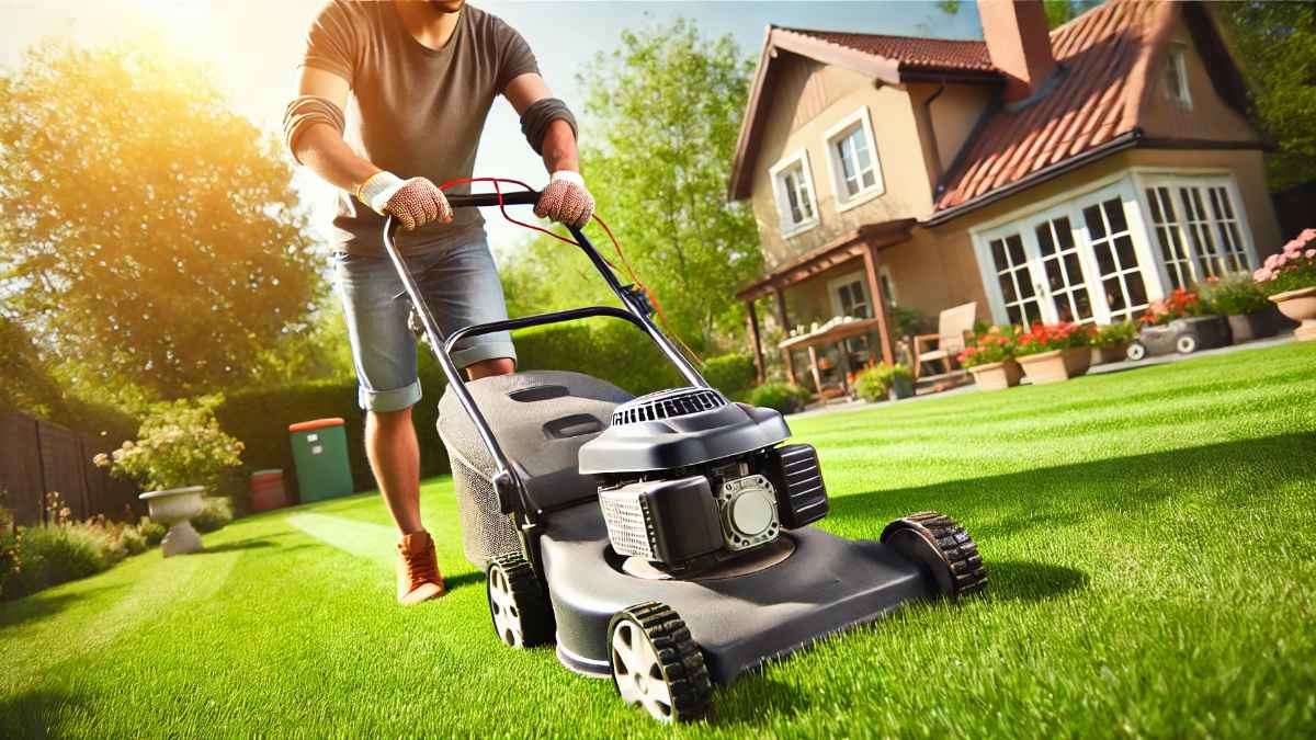 how to use a push mower